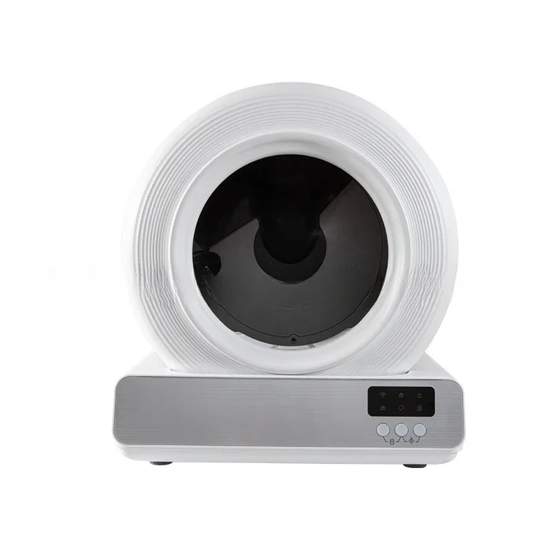 

The new automatic metal cat litter box intelligently cleans the large cat toilet, deodorizes and sterilizes the bucket