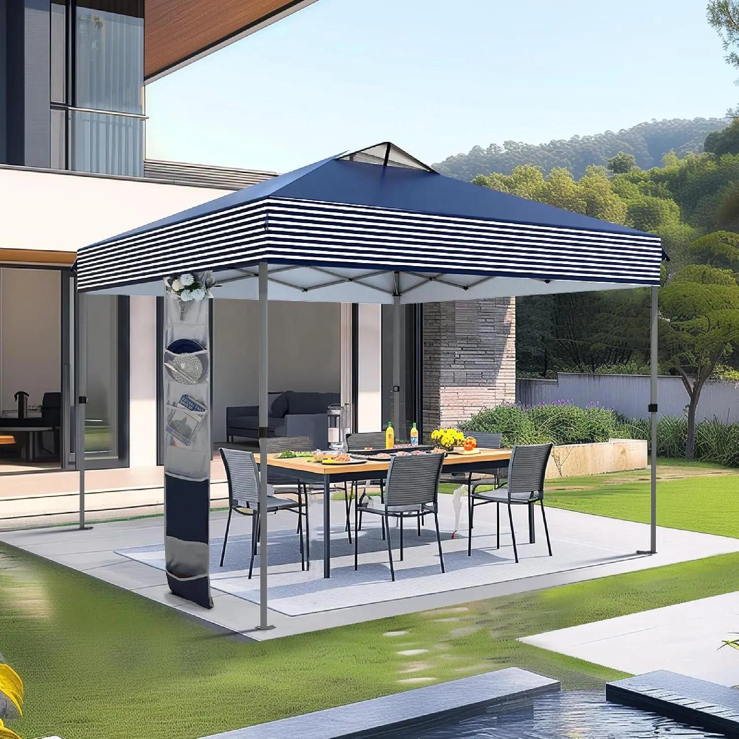 Canopy Tent 10x10 Pop up, One Person Push Set up Tents, Customized