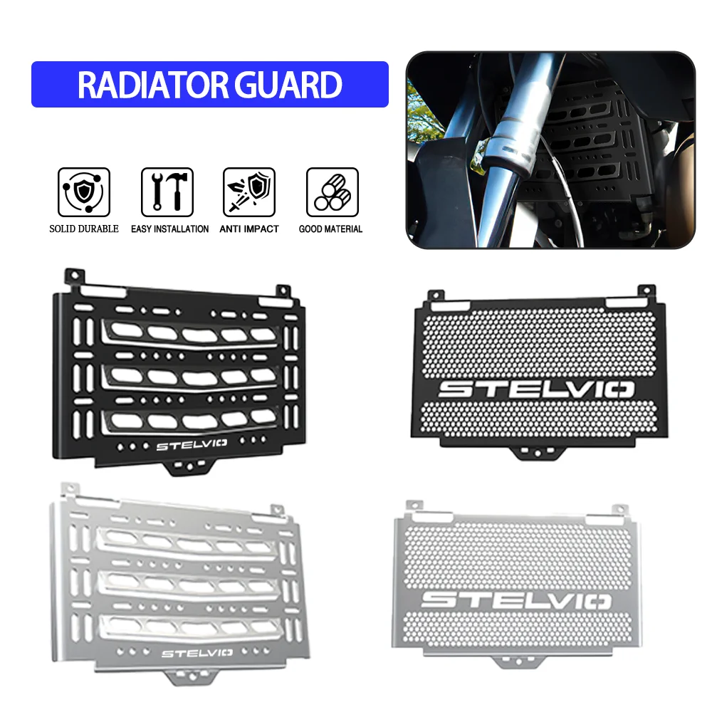 

CNC aluminium Motorcycle Accessories FOR MOTO GUZZI Stelvio 1200 Radiator Grille Grill Protective Guard STELVIO 1200 2008-2010