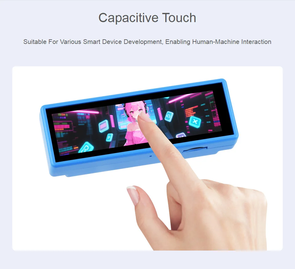 ESP32-S3 Hochleistungs-Entwicklungsboard mit kapazitivem 3,49-Zoll-IPS-Touchscreen, mit ESP32-S3R8 Dual-Core-Prozessor