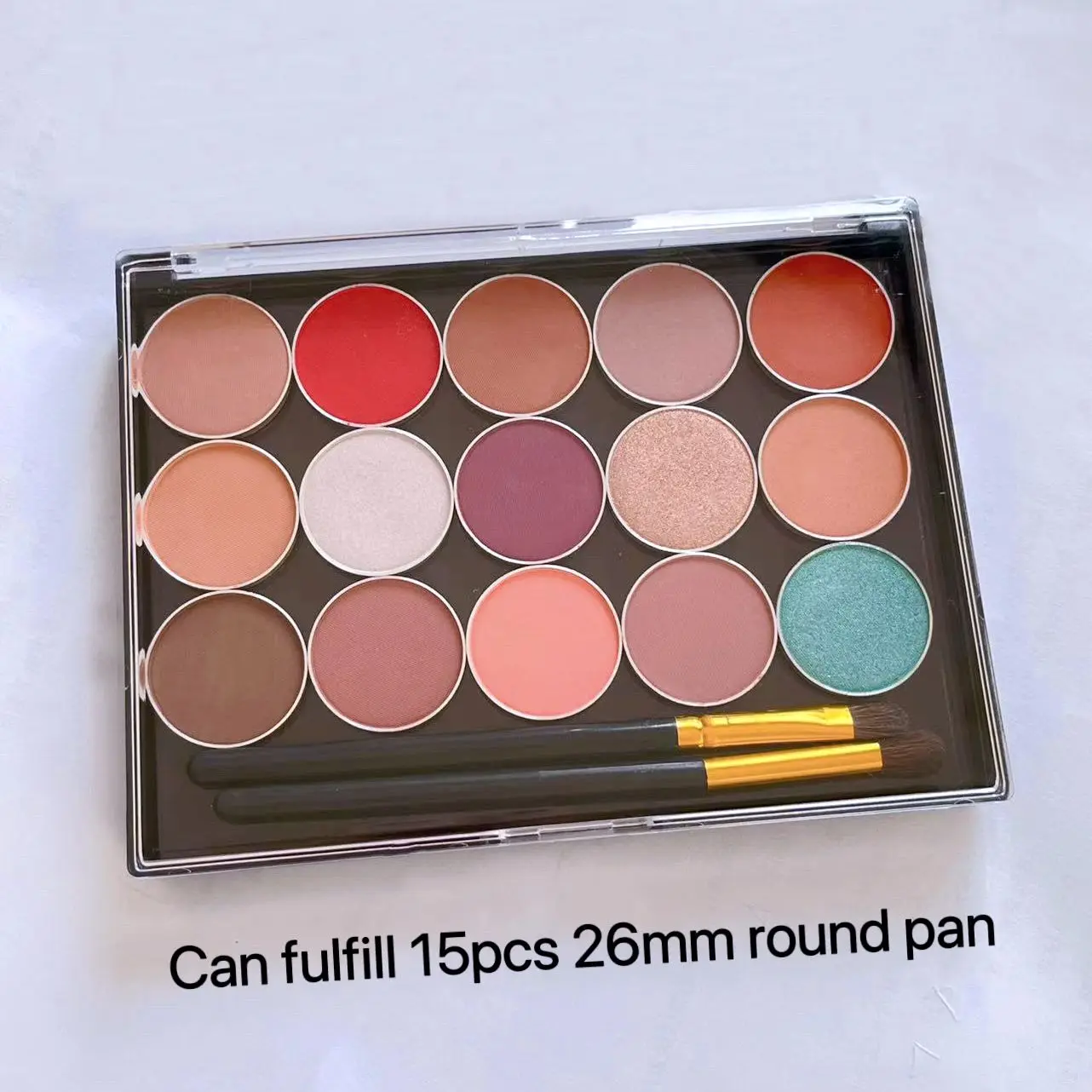 5PCS No Logo Medium Size Empty Magnetic Plastic Cosmetic Makeup Palette for Eyeshadow Lipstick Blush Powder-Fill Pan 15*26mm