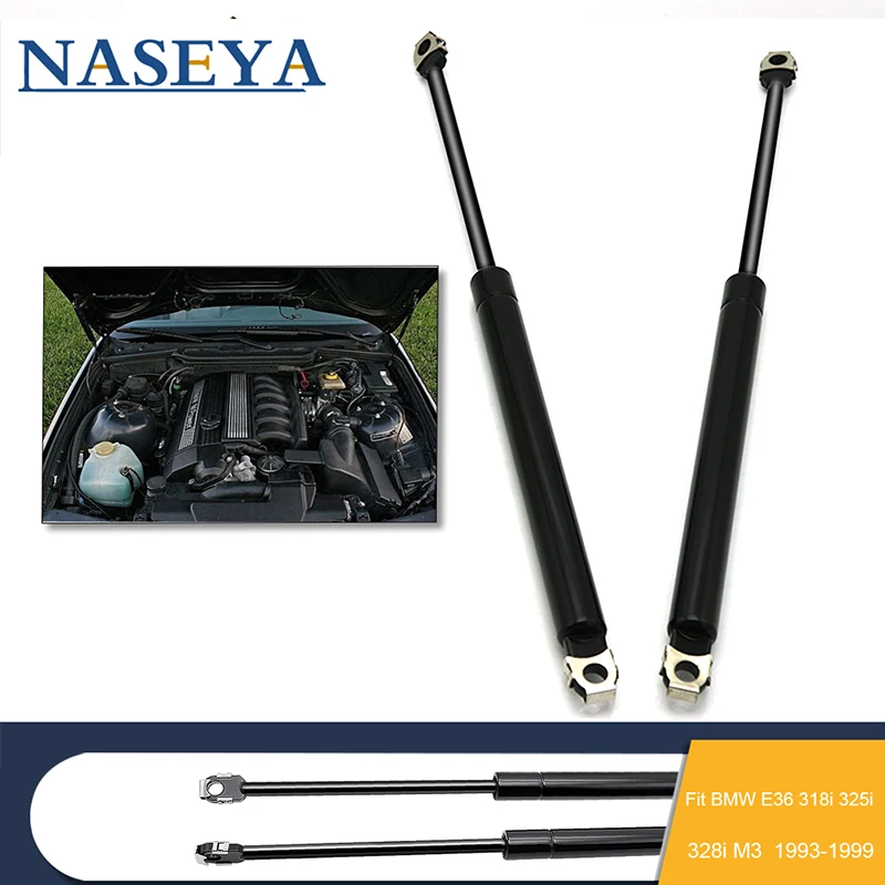 

2Pcs/set Car Bonnet Hood Lift Supports Shock Struts Car Accessories For BMW E36 Sedan 318i 323i 328i M3 1993-1999