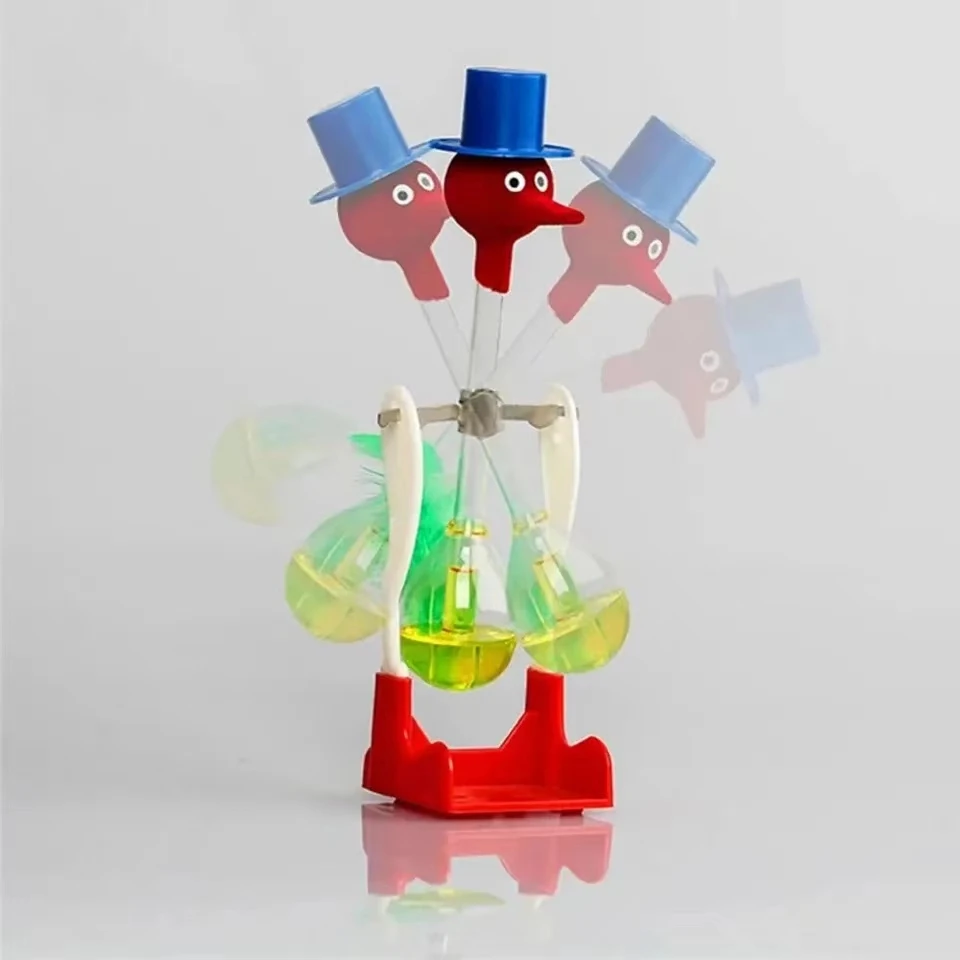 Nieuwe Gelukkige Vogel Water Bureau Speelgoed Dobberen Lucky Bird Speelgoed Grappige Eend Klik Perpetuals Motion Experimentele Science Tools Bureau Decor