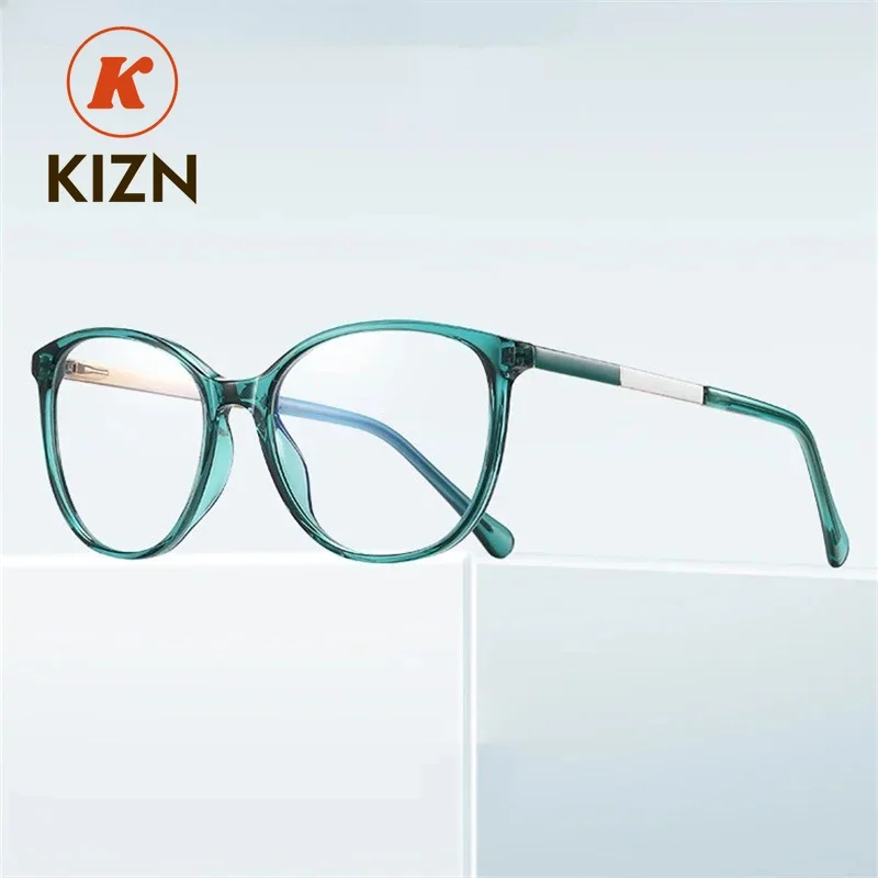 

Очки для чтения KIZN в ретро-оправе, круглые, для мужчин и женщин, с антибликовым покрытием, защитой от УФ-излучения 400, синие, оптические, для защиты от синего света компьютера