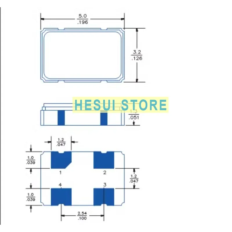 1/5/10 buah OSC 5032 18.432MHz jam Chip aktif osilator kristal 3.3V 5V asli