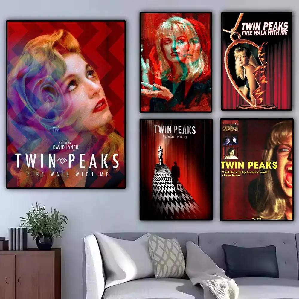 1PC TV Series T-Twin Peaks Painting Calligraphy Modern Canvas Poster Wall Art Aesthetic Bedroom Decor for Cafe Home Gift
