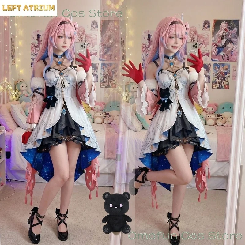 

Wuthering Waves Denia Dress Cosplay Costume Game WUWA Pink Women Halloween Carnival Comic con Roleplay Uniforms Fusion Curly wig