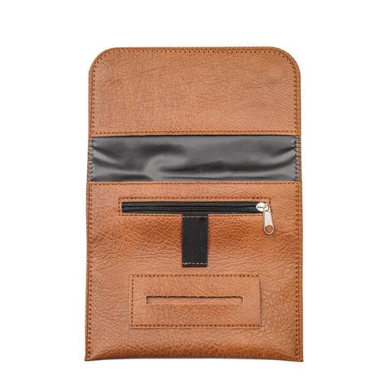 Imitation Leather Compact Size Tobacco Bag Magnetic Button Portable Storage Home Travel Lovers Trendy MinimalistCentury House