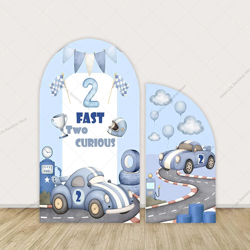 Blue Race Car Arch …