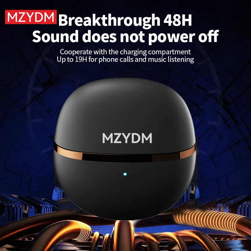 MZYDM سماعة لاسلكية Bluetooth5.3 سماعات الكمون المنخفض المزدوج HD هيئة التصنيع العسكري دعوة سماعات HIFI الصوت سماعات داخل الأذن كشف سماعة الألعاب #2