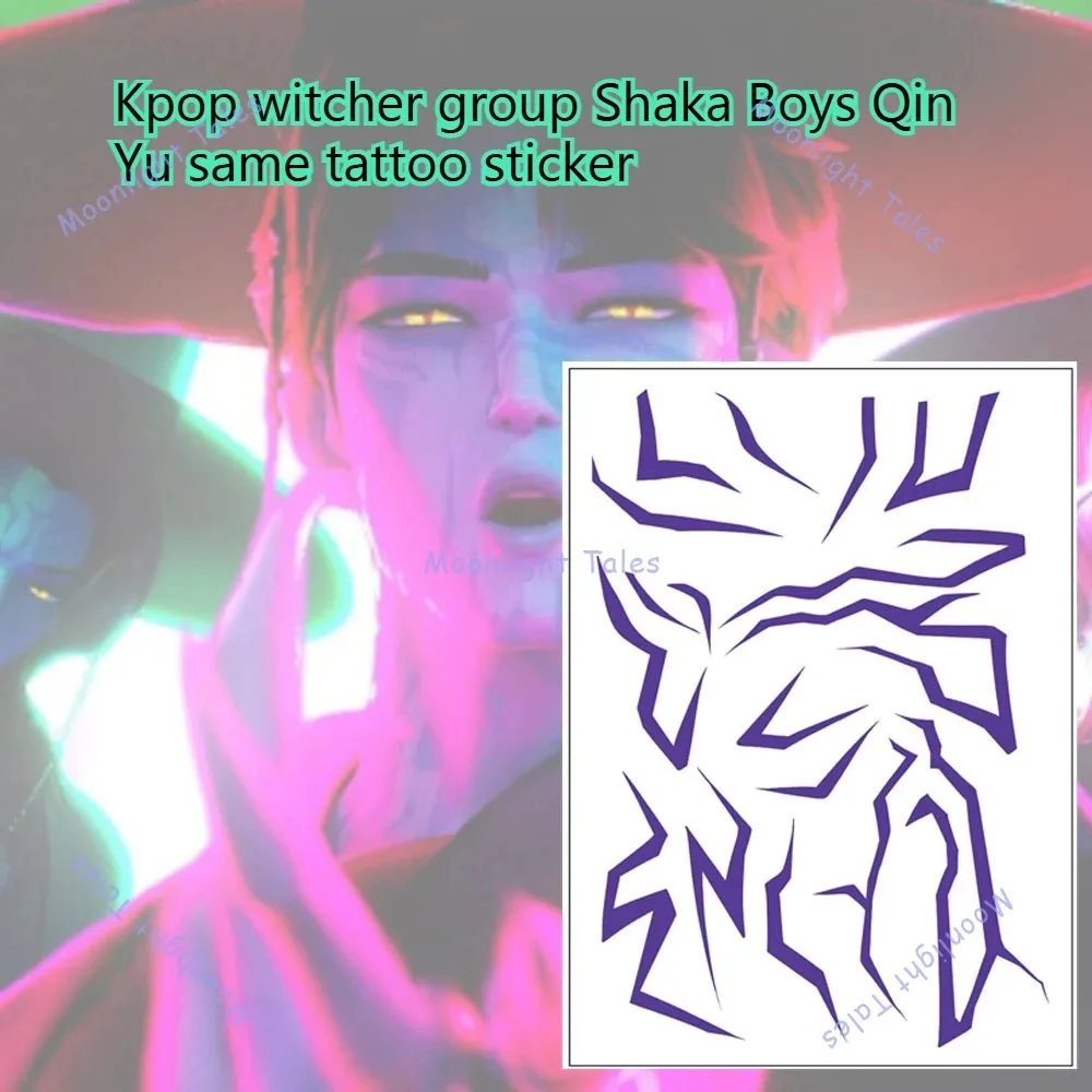 K pop demon hunters Halloween Anime grupo tatuaje pegatinas Saja Boys Rumi Demon Boy grupo pegatinas para fiestas rendimiento