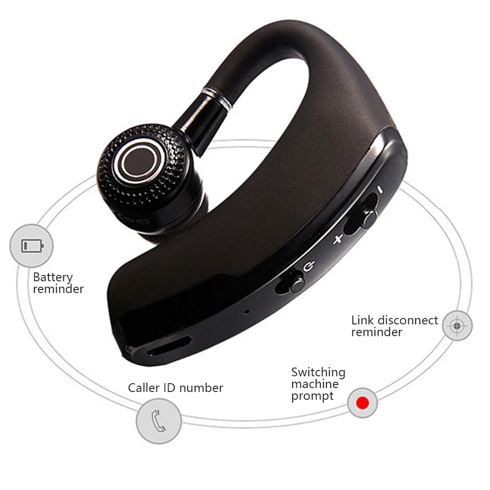 Écouteurs sans fil Bluetooth V9, mains libres, Business, casque avec micro, réduction du bruit de conduite