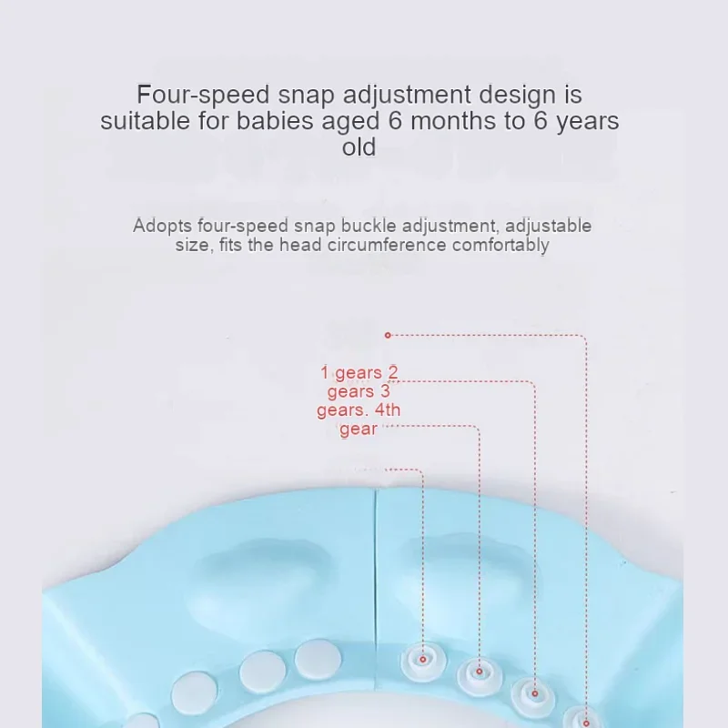 1PC Baby Shower Soft Cap Adjustable Hair Wash Hat for Kid Ear Protection Safe Children Shampoo Bathing Shower Protect Head Cover