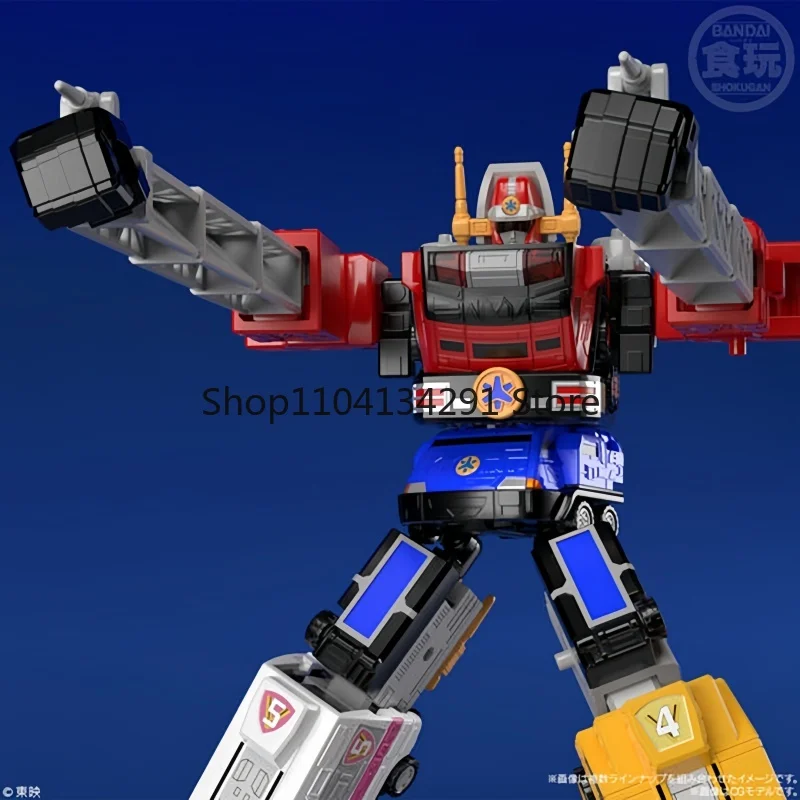 Bandai Original Re-Release Super Mini-Pla Emergency Gattai Victory Robo Action Assembly Figures Collectible Model Toys