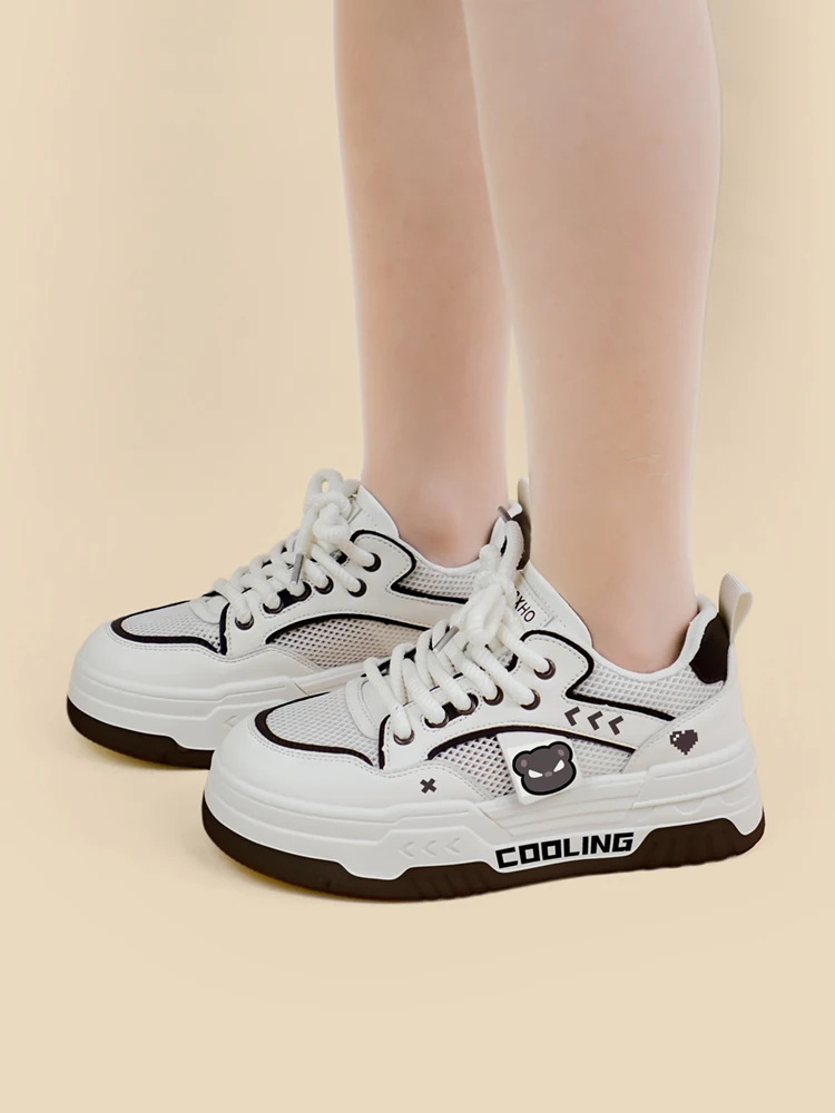 Spring/summer New Thick Sole Breathable Mesh Panel Shoes For Girls Lolita Versatile Trendy Cool Student Casual Sports Shoes