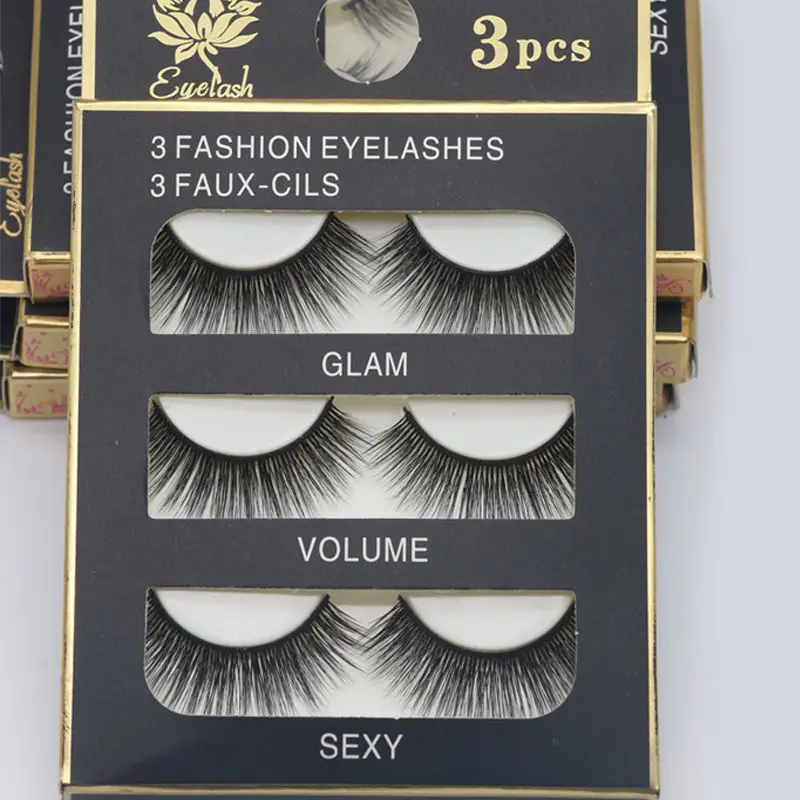 Qingxiaoman 3D Multi-Layer False Eyelashes B003 Thick Slender Long for Stage Bridal Makeup Studio Use