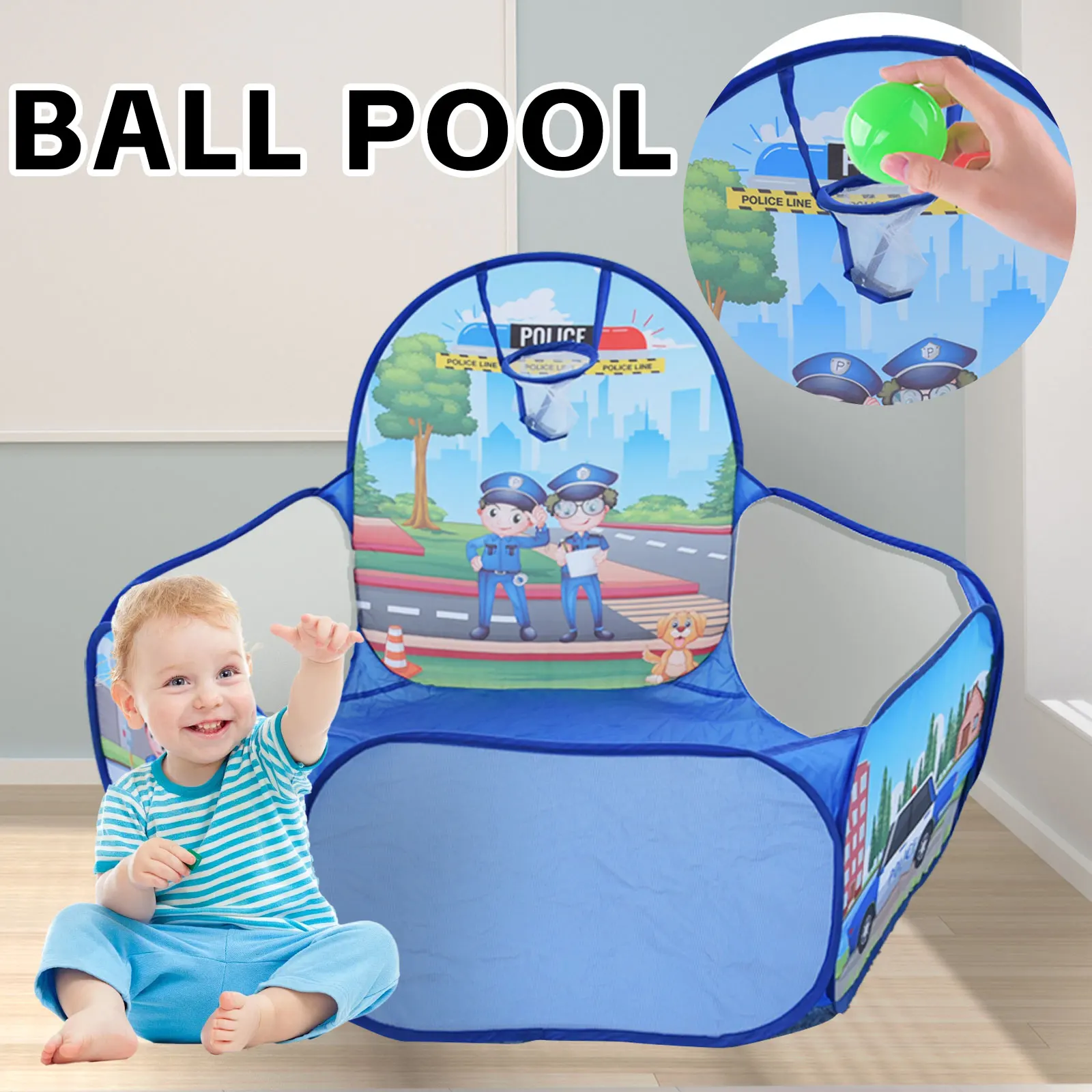 Maison de Jeu de Balles pour Enfant, Tente de Piscine Lumineuse, Facile à Nettoyer, Respirante, Interaction Parent-Enfant, pour Activité Intérieure et Extérieure