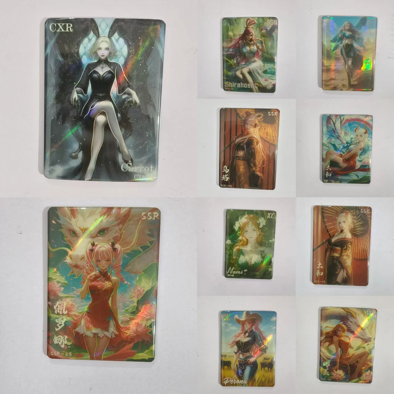 Japanese Anime One Piece, Yamato, Uta, Shirahoshi, Goro, Collectible Cards, Christmas Gift