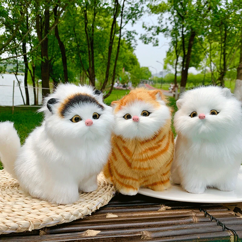 New Super Cute Simulation Voice-activated Cat Toys Funny Can Talk Cat Doll Toys Modle Children Cognitive Toys Best Birthday Gift