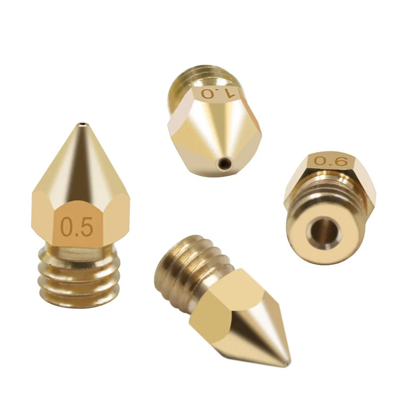 10PCS 1.75mm MK8 Brass Nozzle Extruder Printing Head For Anet A8 A8Plus CREALITY Ender 3 3S Pro V2 CR10 3D Printer 0.2-1.0mm