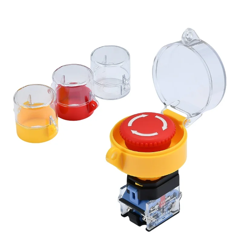 

42 мм крышка аварийной кнопки Start Stop кнопочный переключатель защитный чехол водонепроницаемый пылезащитный колпачок для аксессуаров F22-08 желтый прозрачный