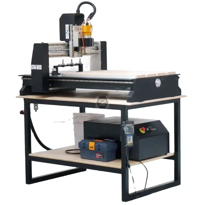 Mini Desktop 6090 CNC Router High-Speed ATC Woodworking Machine Single Spindle PVC Advertising New Condition Vacuum Table