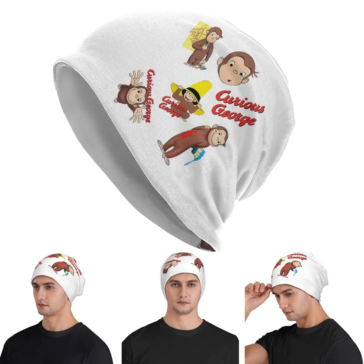 

Curious George Skullies шапки шапки теплая осенне-зимняя уличная шапка вязаная шапка для мужчин женщин взрослых