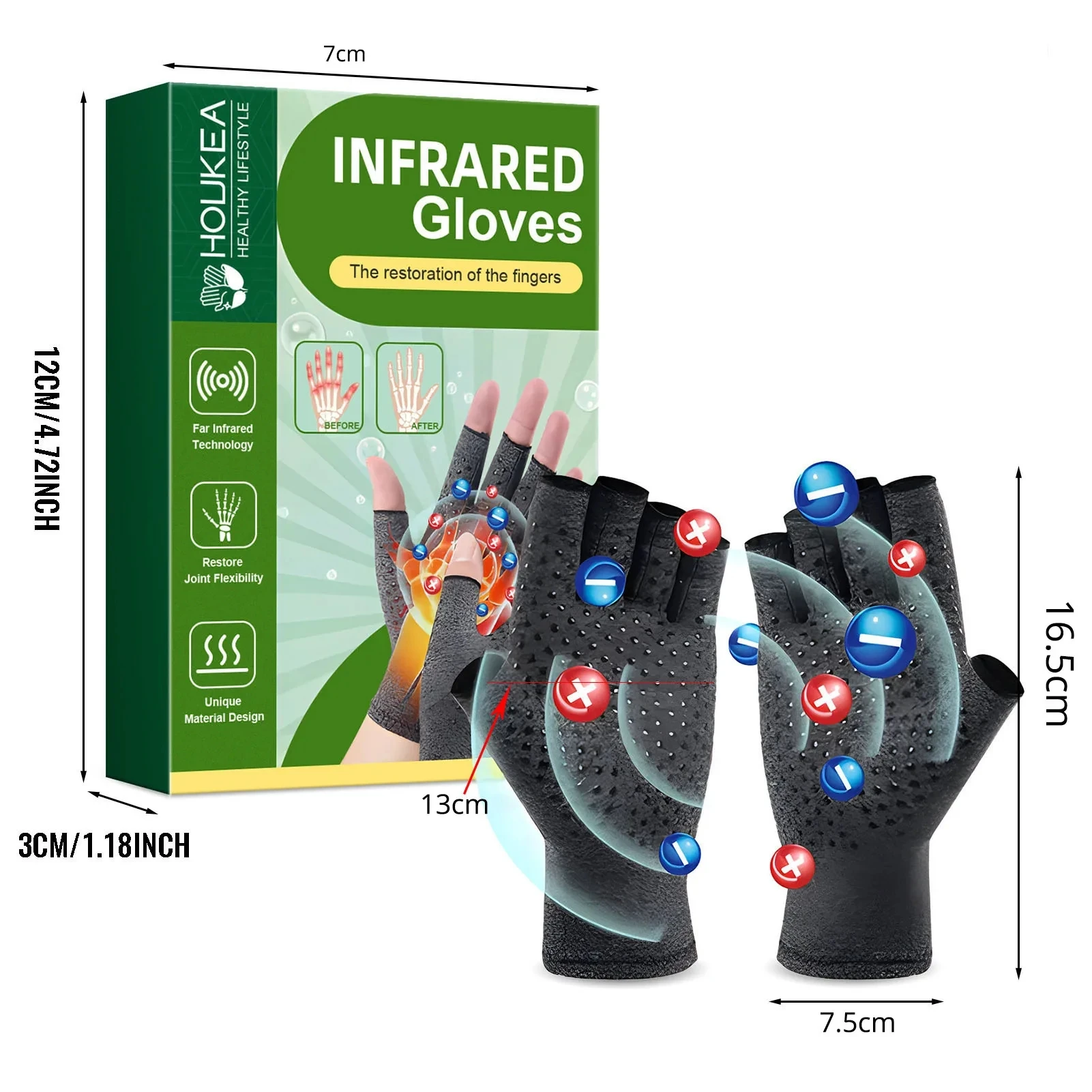 Halb finger Kompression Arthritis Handschuhe Rehabilitation reduzieren Gelenks chwellung Handschuhe Anti Arthritis Therapie Handschuhe Handgelenk