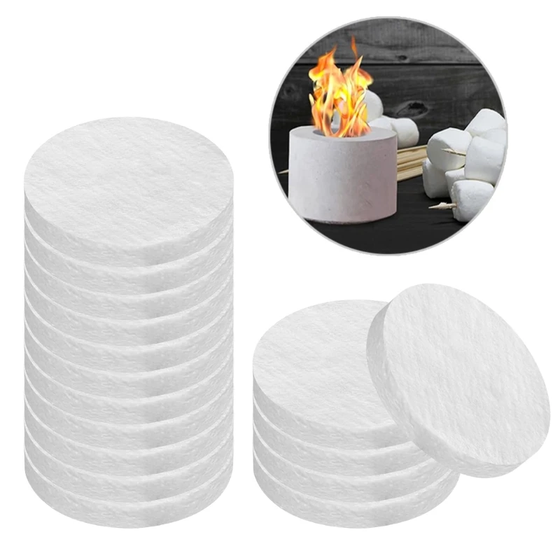 20 Chiếc Len Gốm Chịu Nhiệt Sợi Gốm Pad Sử Dụng Đơn Giản Để Phân Phối Nhiệt Đều Cho Nhiên Liệu Sinh Học Lò Sưởi