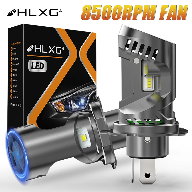 HLXG H4 سيارة صغيرة لمبة المصباح 30000LM 300 واط Canbus السيارات دراجة نارية جهاز عرض صغير المزدوج عالية منخفضة شعاع LHD التوصيل والتشغيل مصباح 2 قطعة