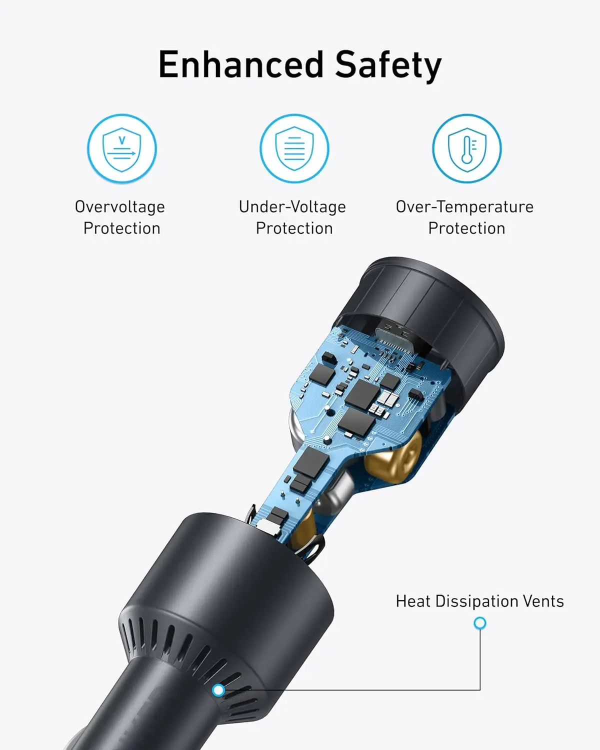 Anker 3-Port USB-C Car Charger Ultra-Compact 167.5W Max Fast Charger for iPhon 16 MacBook Pro/Air for Samsun S24/S23 iPad Pro
