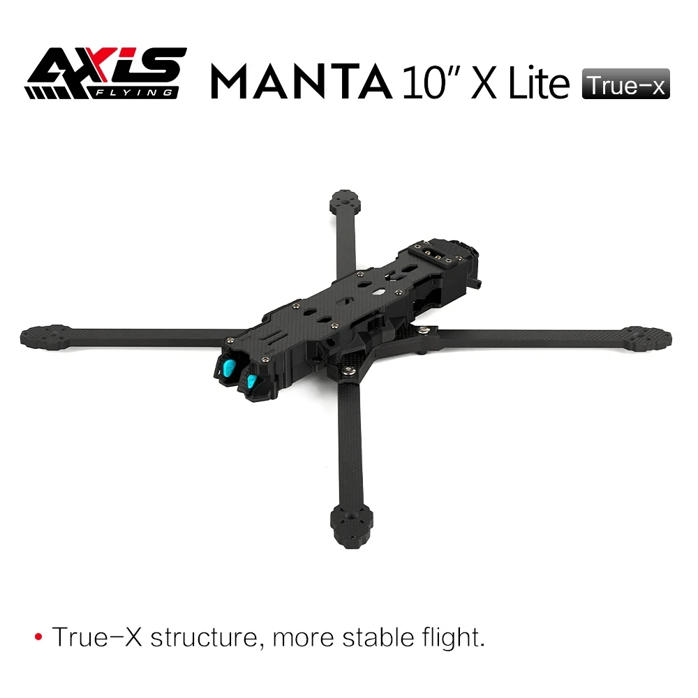 Axisflying MANTA10 "Lite 10 cali FPV Freestyle Drone Ture X zestaw ramowy 402mm rozstaw osi T700 kompatybilny z węglem 10-calowe śmigło