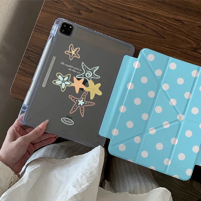 

Новый чехол Wave Point для iPad Pro 11, 13 дюймов (2025), iPad Pro 12.9 дюймов, Air 7, 10-го поколения, M4, M5, с Y-образной складной защитной застежкой