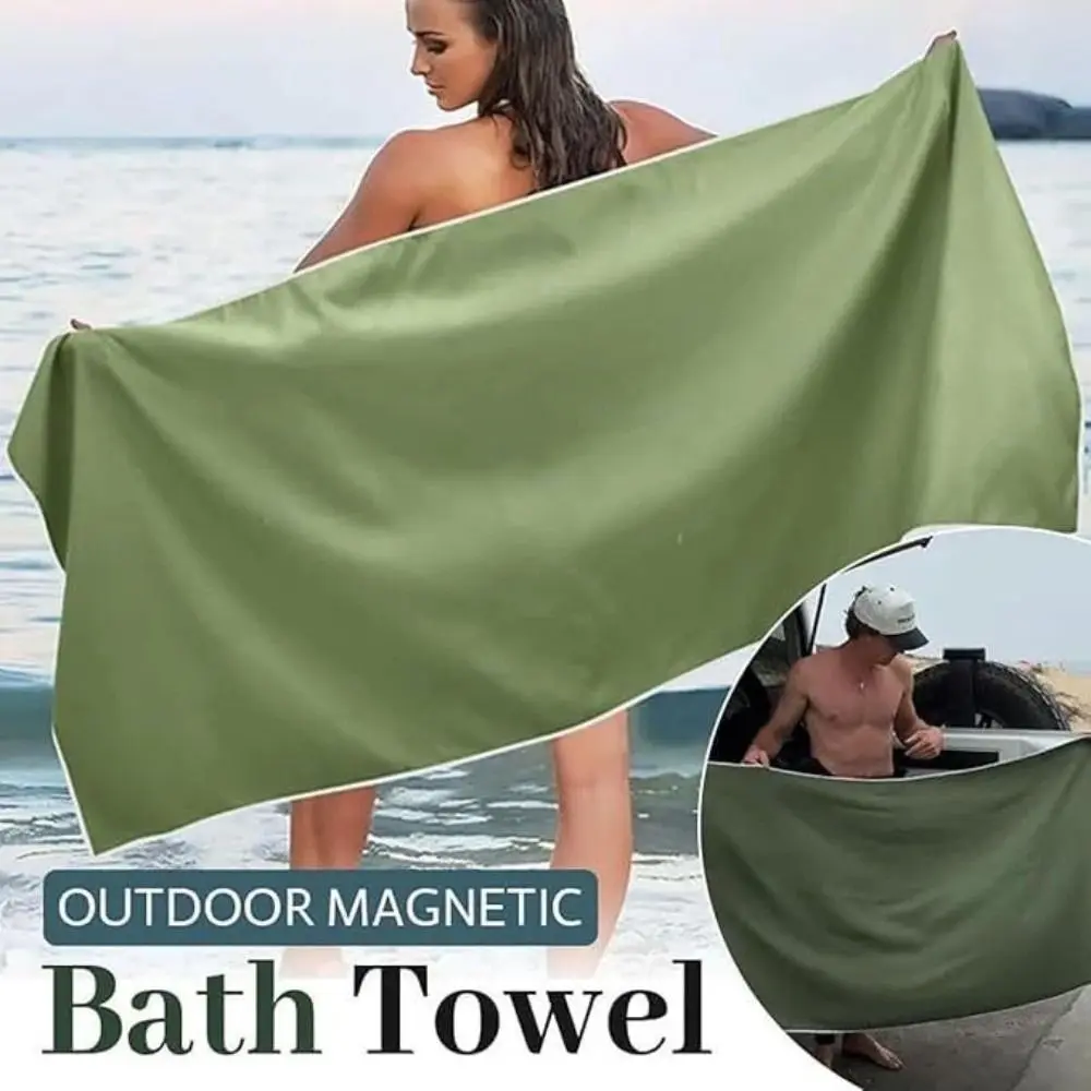 

Quick Drying Magnetic Bath Towel Microfiber Super Absorbent Magnet Beach Towel Soft Comfortable Outdoor Magnet Towels Camping