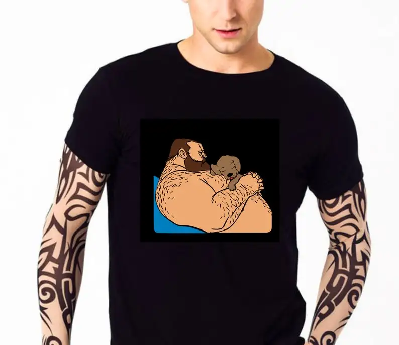 

Daddy Sleeping with Puppy T-shirt