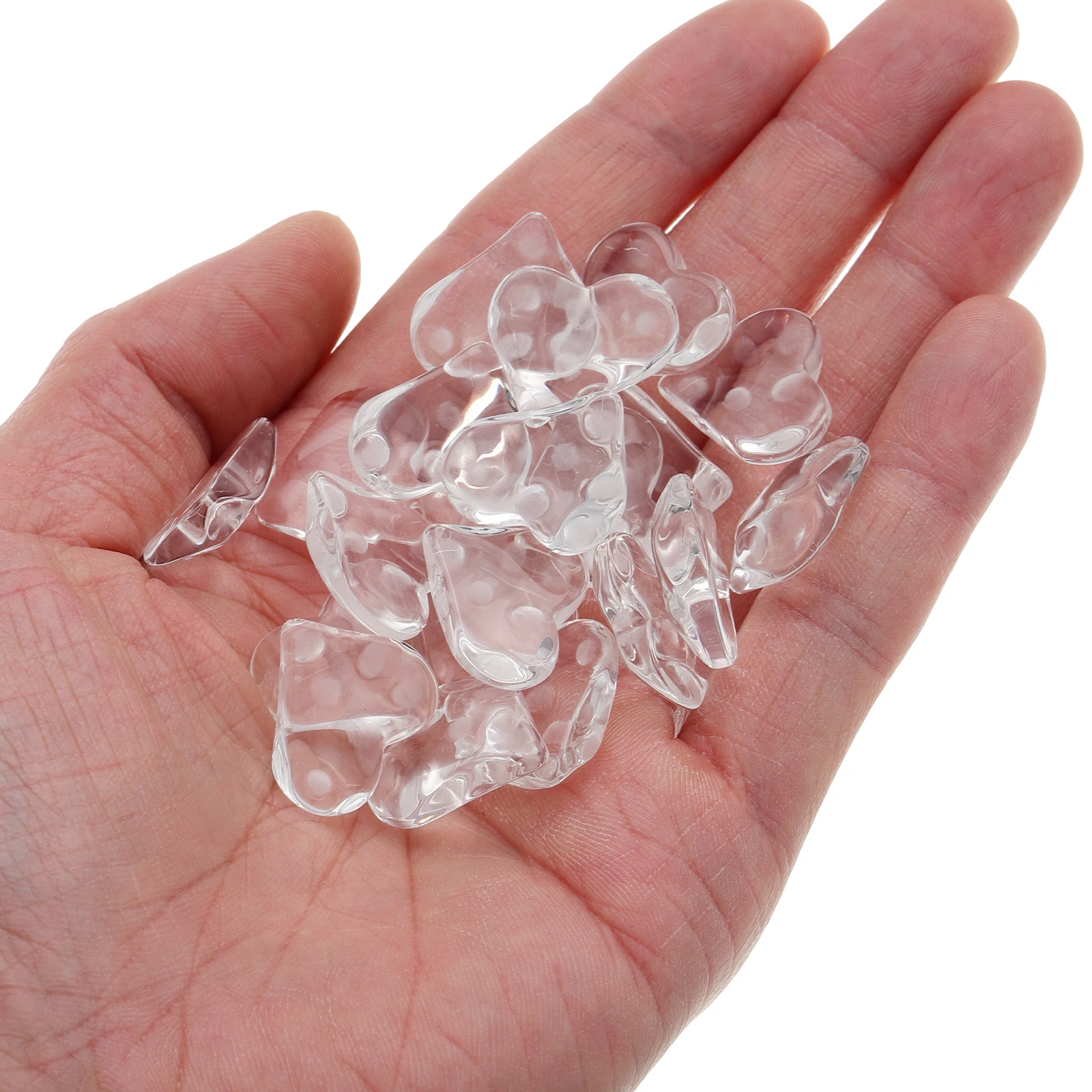 

20 Pcs Glass Nail Color Cards High Transparency Displayboard Crystal Acrylic Heart Shaped Practical Functional Plates