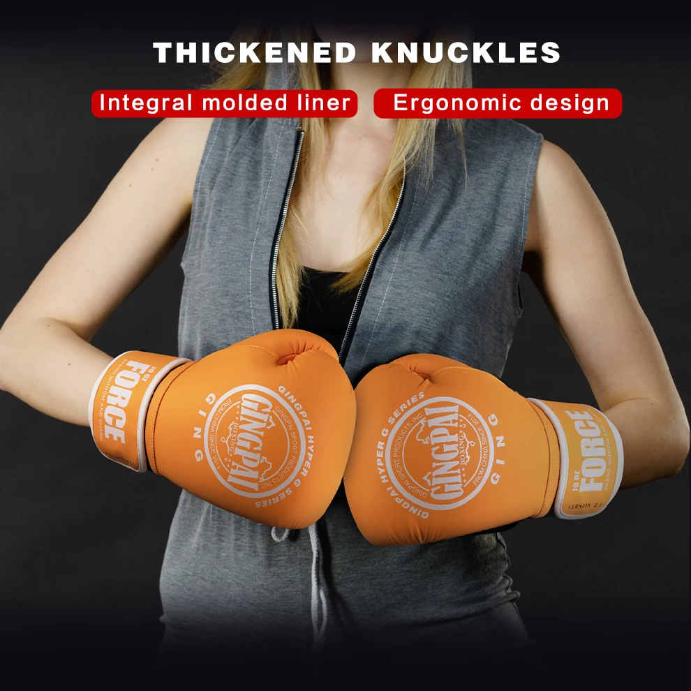 

6-12oz High Quality PU Leather Wear-Resistant And Breathable Boxing Gloves For Sanda Training Thickened Protective Combat Gloves