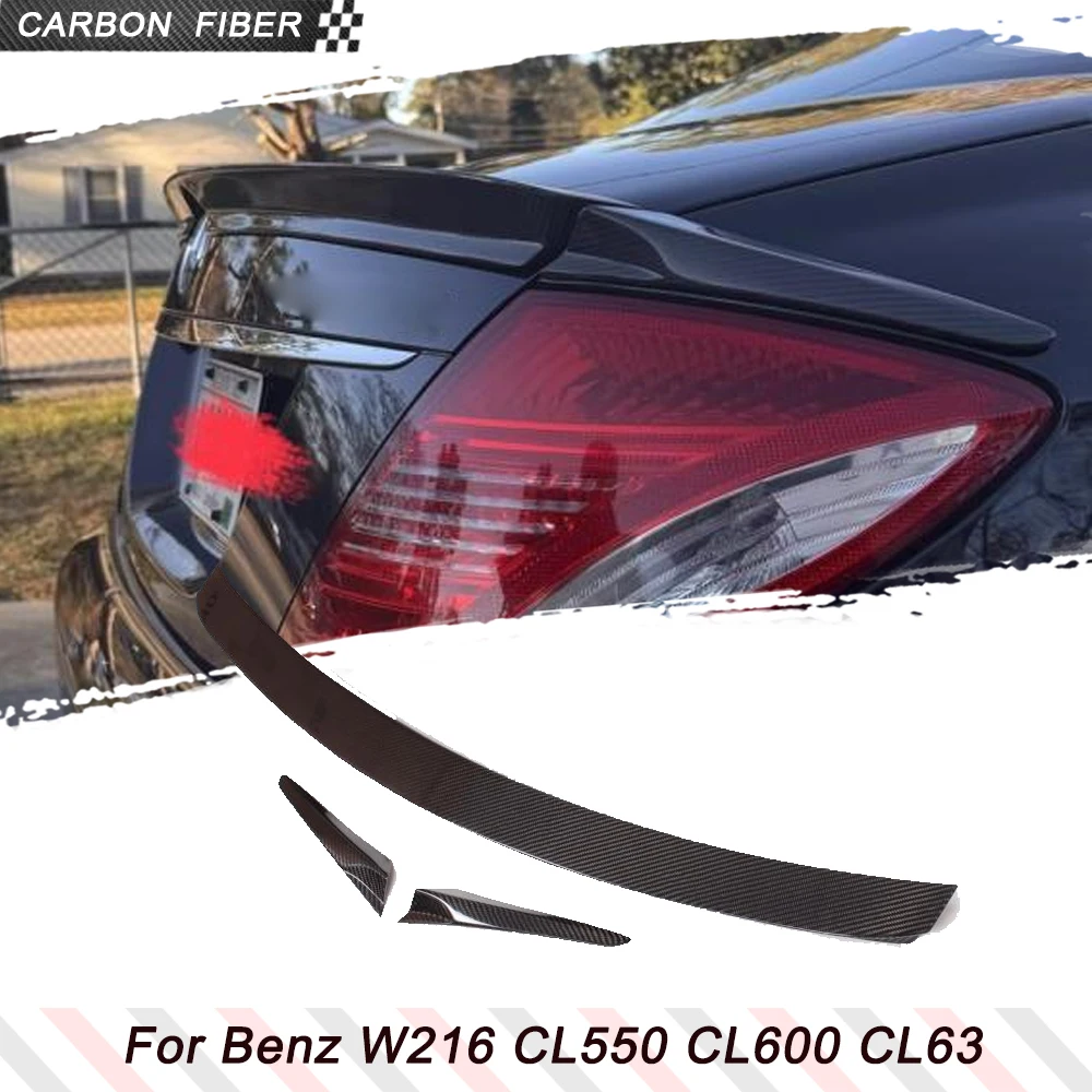 Carbon Fiber Car Rear Trunk Spoiler Lip for Mercedes-Benz CL-Class CL500 CL550 C216 Coupe 2007-2014 Rear Boot Lid Highkick Lip
