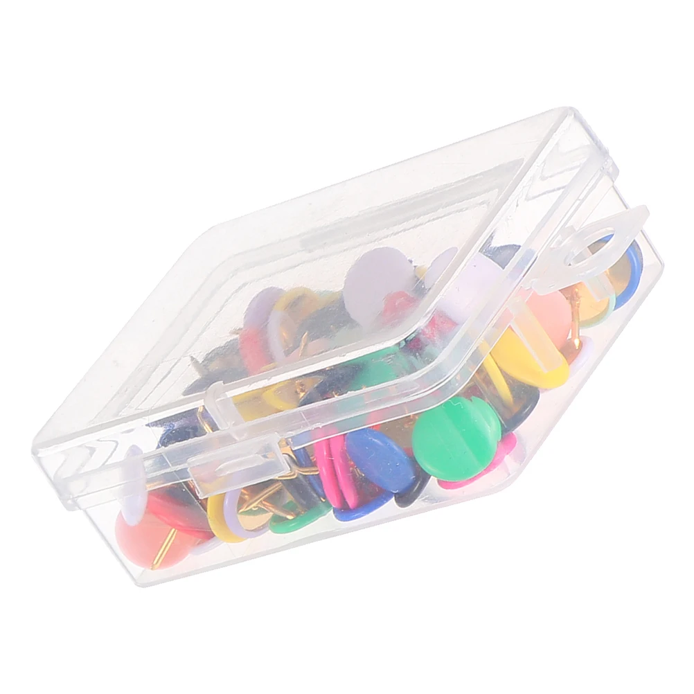 

200pcs Colored Pushpins Decorative Flat Head Plastic Thumbtacks Hard Map Tacks Bulletin Board Office Home School