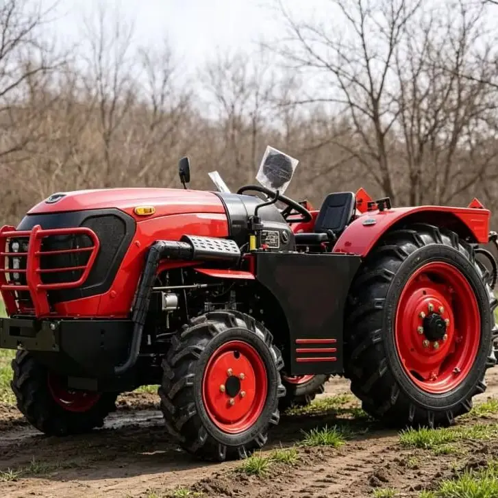 

Customized Durable Four-wheel Ploughing Tractor, Hot-selling Model, High-horsepower 4WD Household Wheeled Rotary Tiller