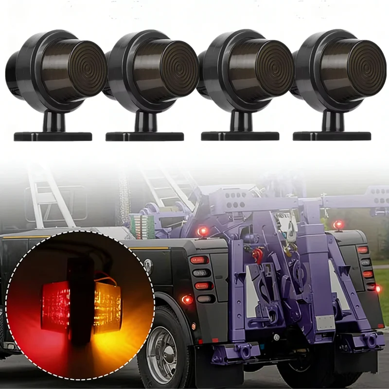 

2/4PCS Red Amber TRUCK Lights Side Marker Lights Trailer Signal taillight Lorry Side Lamp LED Outline Truck Accessories Lamp