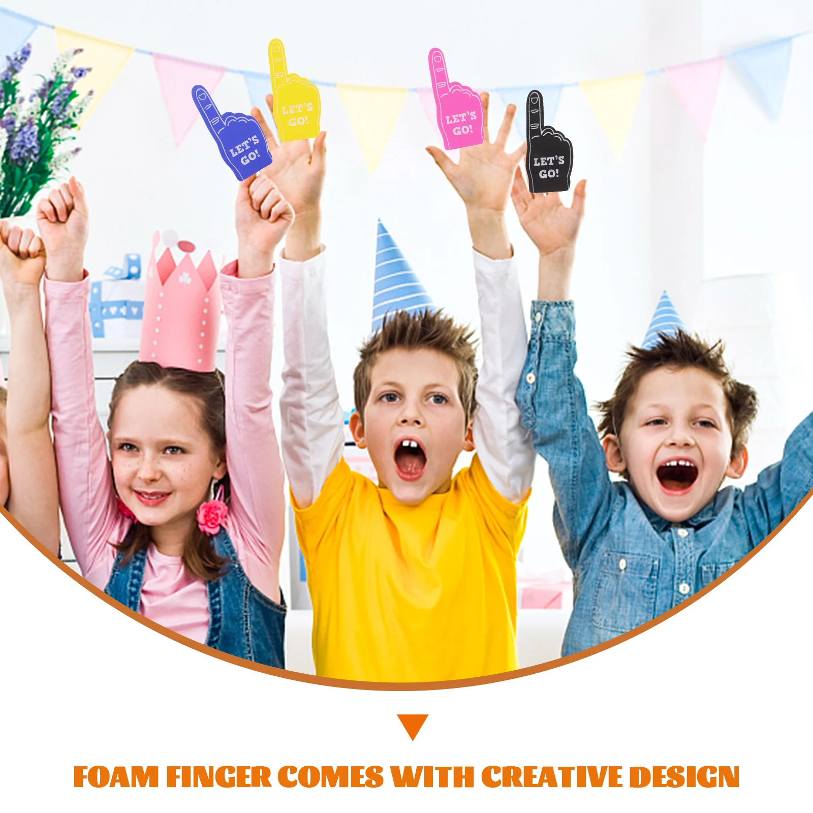 10 قطعة إصبع رغوة يهتف الدعائم التصميم الإبداعي خفيفة الوزن إيفا حفلة تفضل الرياضة صناع الضوضاء كرة القدم لعبة التشجيع