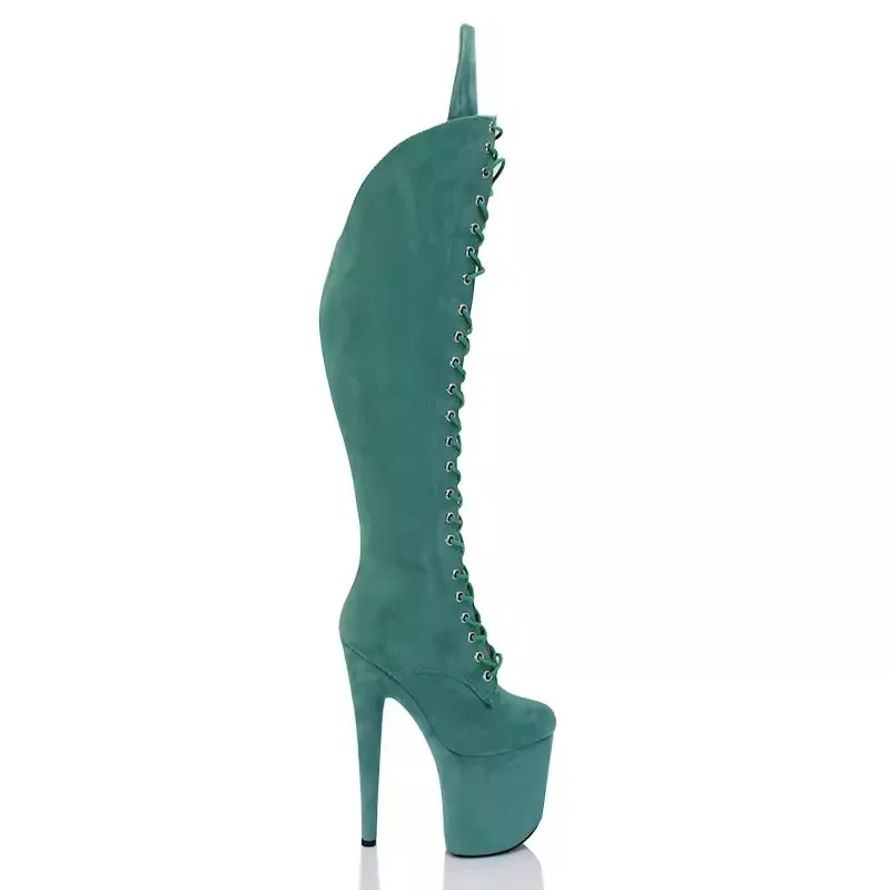 New 20 cm high heels pole dance high boots stage performance sexy suede fashion catwalk knee-high boots