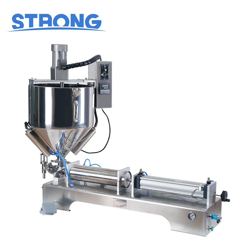 G1WTH Pneumatic Filling Machine for Cream Jam and Paste Filling with Heating and Stirring Hopper