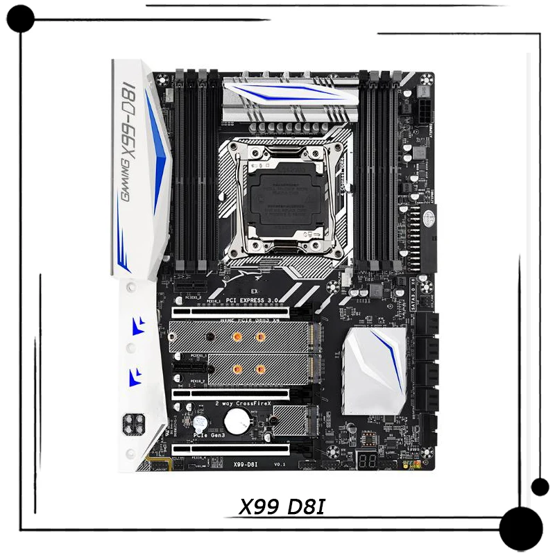 X99-D8I para Jingsha, placa base para juegos de oficina, escritorio, memoria DDR4, compatible con LGA2011-3 V3V4, prueba perfecta antes del envío