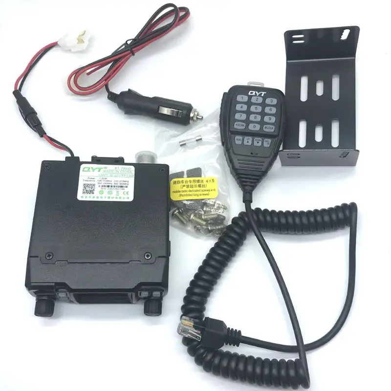 Original QYT KT-7900D 25W Quad Band 2206 Version Mini Mobile Car Radio 136-174/220-260/350-390/400-480MHz 10KM Walkie Talkie