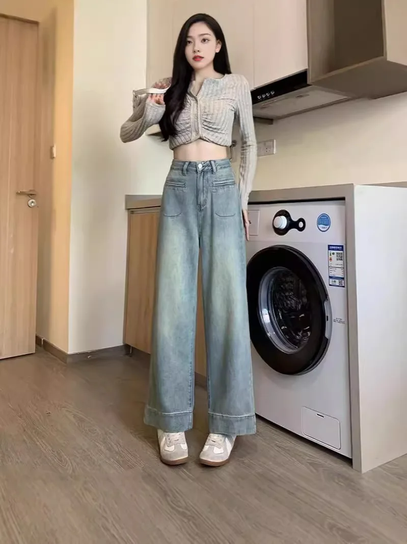 ワイドレッグパンツ 若い女性 エレガントな女性用 秋 刺繍 レギュラーフィット レディース プロフェッショナル パッチワーク コーデュロイ ニット ジャカード インス