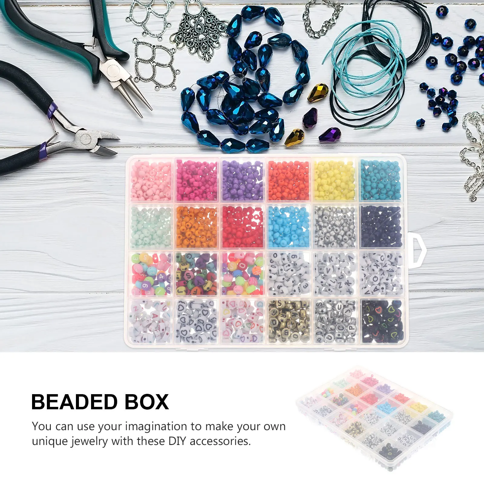 1 صندوق من خرز الحروف المطلية بلون سادة خرز زجاجي فضفاض لصنع المجوهرات بنفسك لوازم يدوية للسوار الزخرفي #3