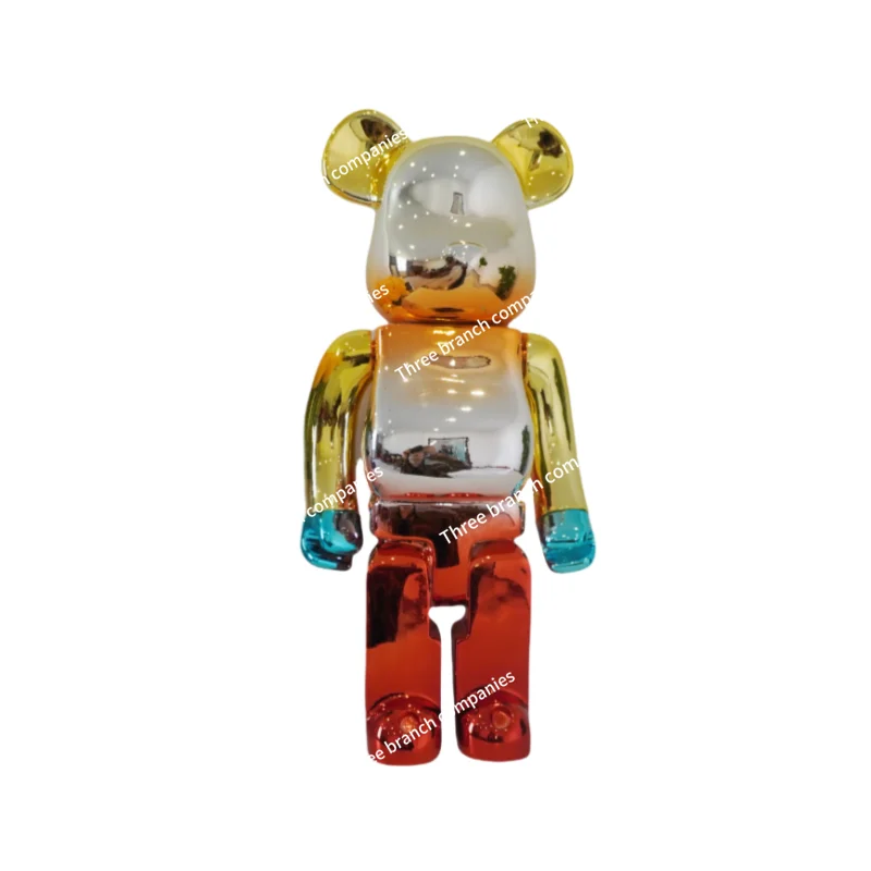 

Violent bear sculpture ornament living room electroplated love bear study cartoon doll ornament large building block bear