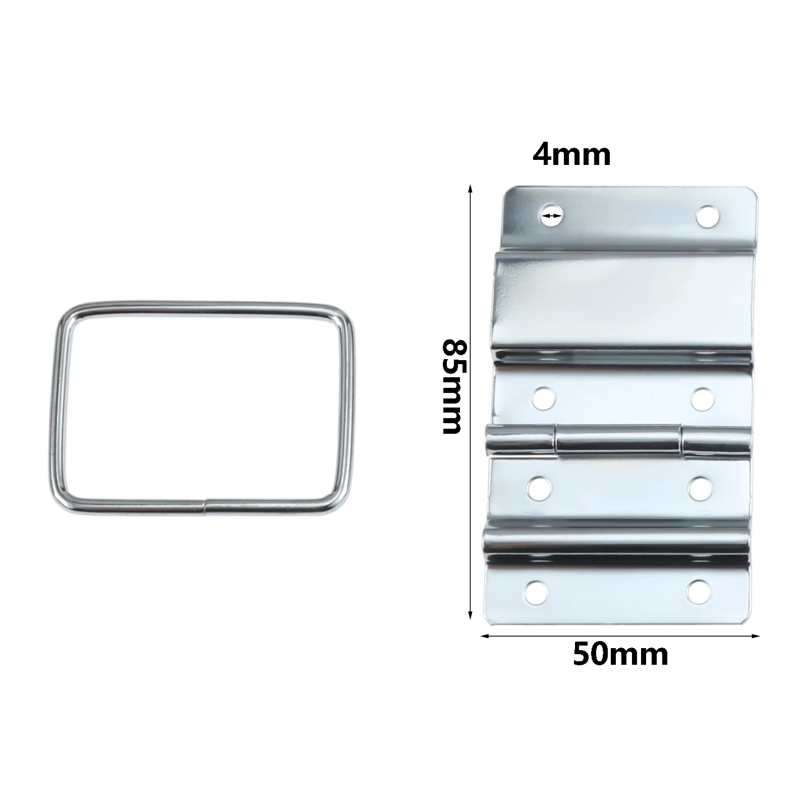 2pcs/set Support Hinges 85*50mm Iron Chrome Strut Hinge 8 Holes Silver/Black Secure Air Flight Case Tool Box Luggage Furniture